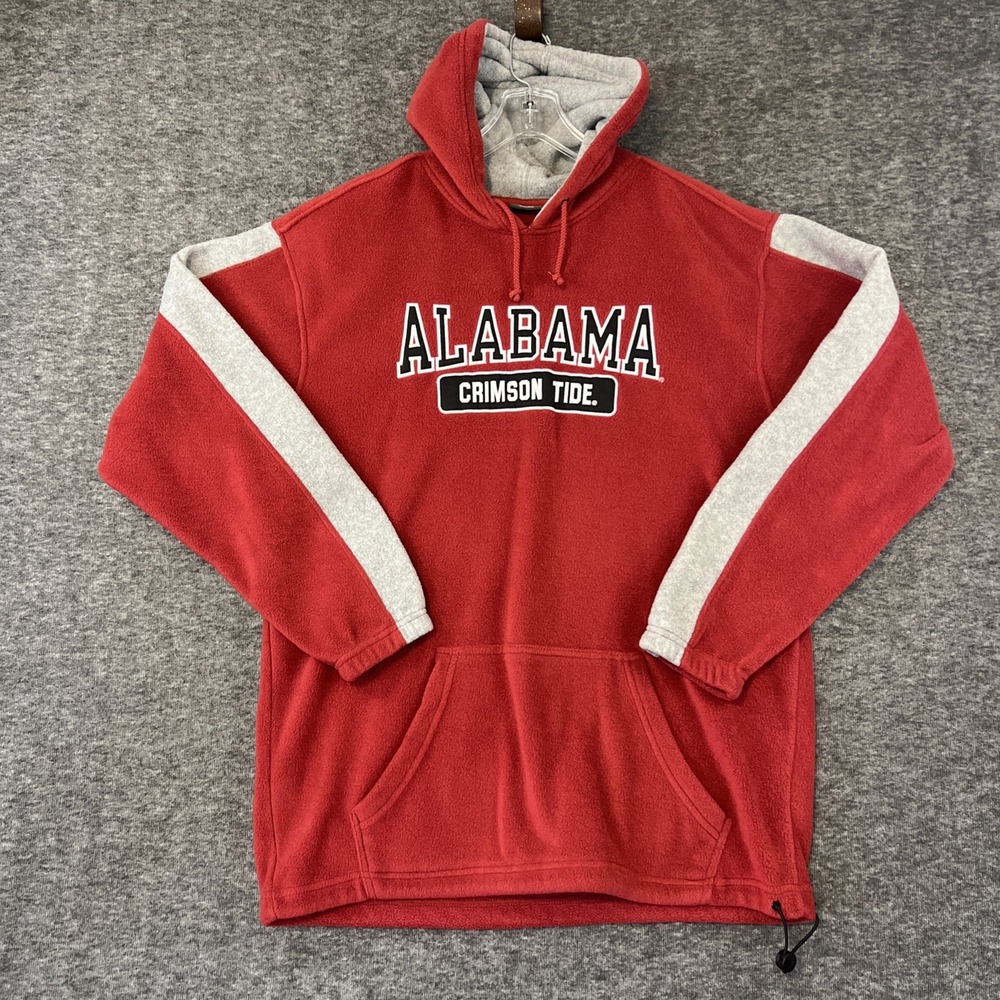 Crimson Tide Pro-Edge‎ Fleece Hoodie Mens Large Pullover EUC Embroidered Pocket